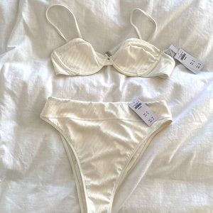NWT white bikini